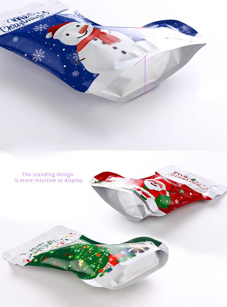 Christmas stocking stand-up gift bag (5pcs/set)