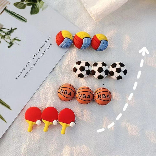 Sports ball hair clips(4pcs/set)