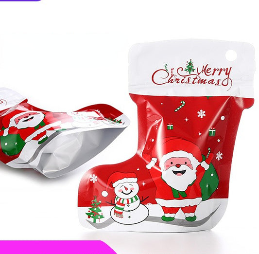 Christmas stocking stand-up gift bag (5pcs/set)