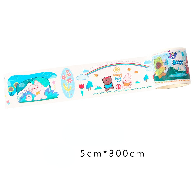 Cute cartoon stickers roll 5 cm x 300 cm