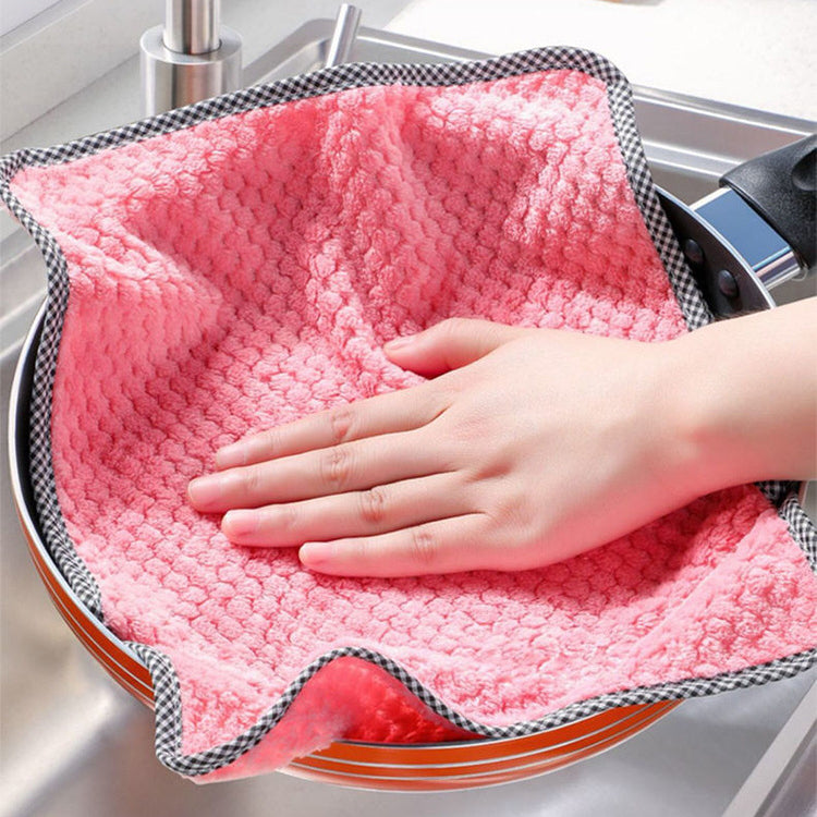 Kitchen Non-Stick Thickened Table Brush Cleaning Cloths (4 pieces)