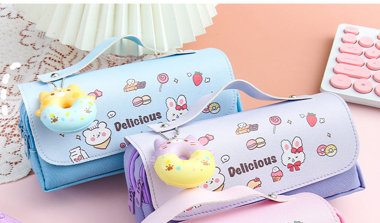 3D stress relief creative multifunctional cartoon cute pencil pouch