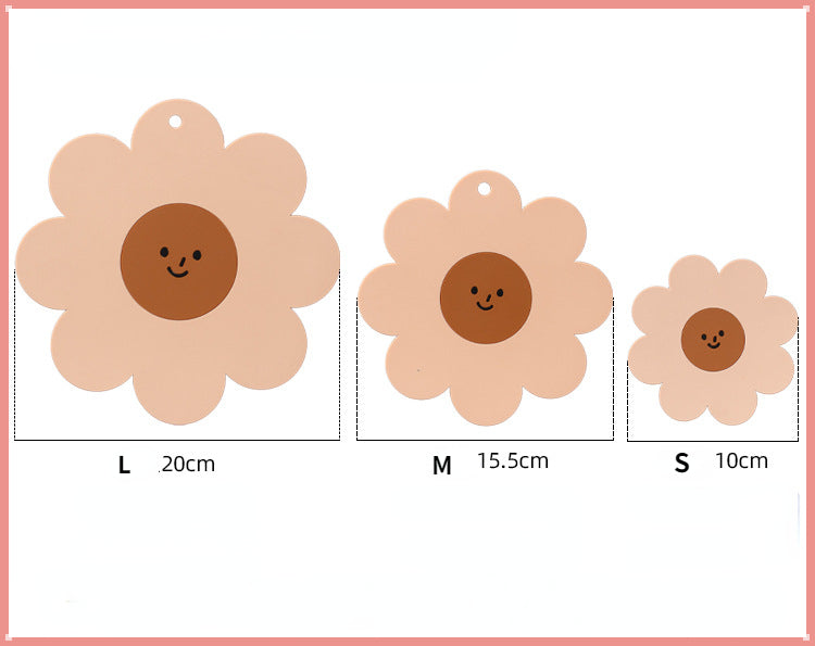 PVC creative sunflower smiley face insulation pads (small medium and large 3 / set)