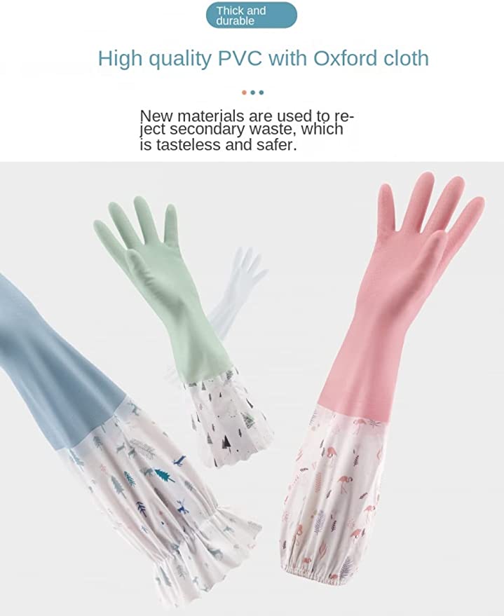 Winter thickened rubber dishwashing gloves