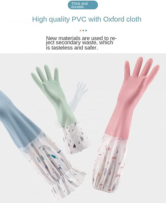 Winter thickened rubber dishwashing gloves