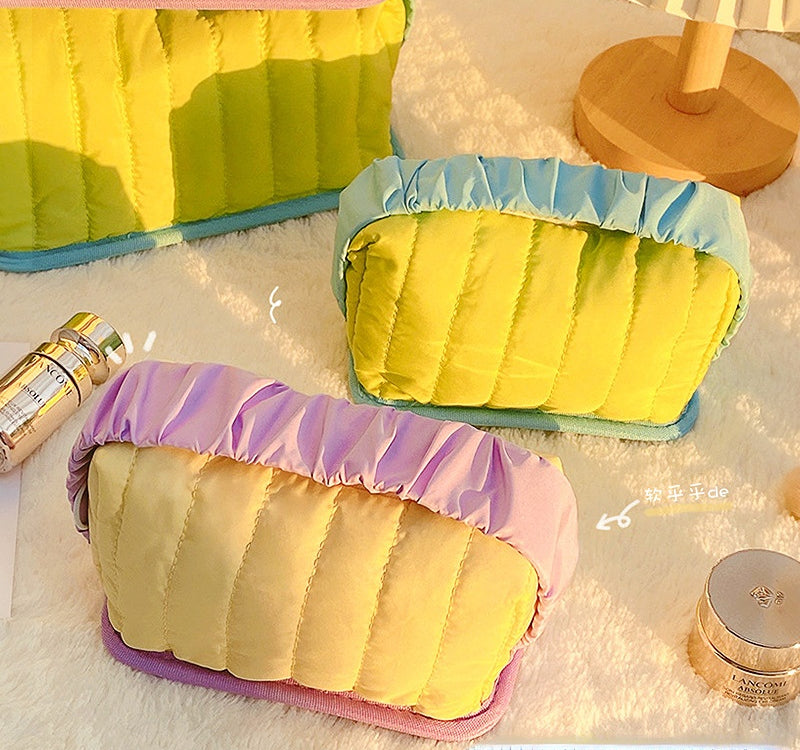 Creative cream toast large capacity portable storage bag