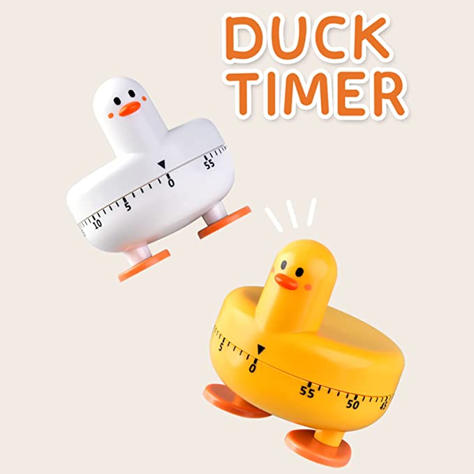 Cute duckling mechanical timer