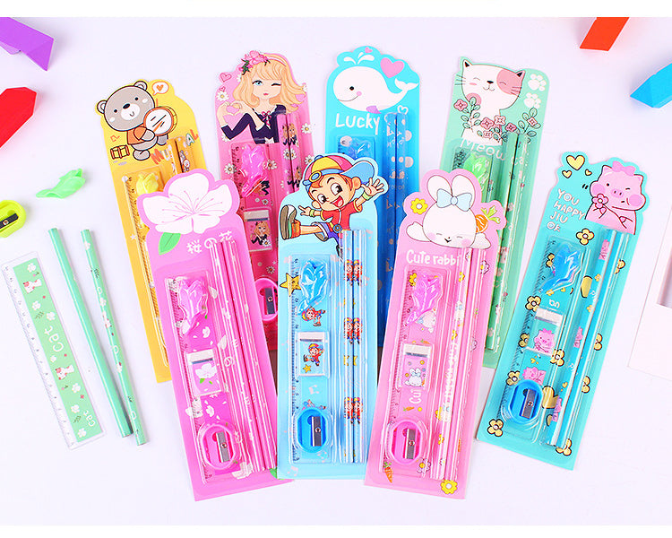 School stationery set of 6 pcs