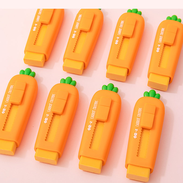 Carrot Push-Pull Pencil Eraser