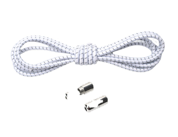 No-tie metal capsule round bar elastic elastic shoelaces