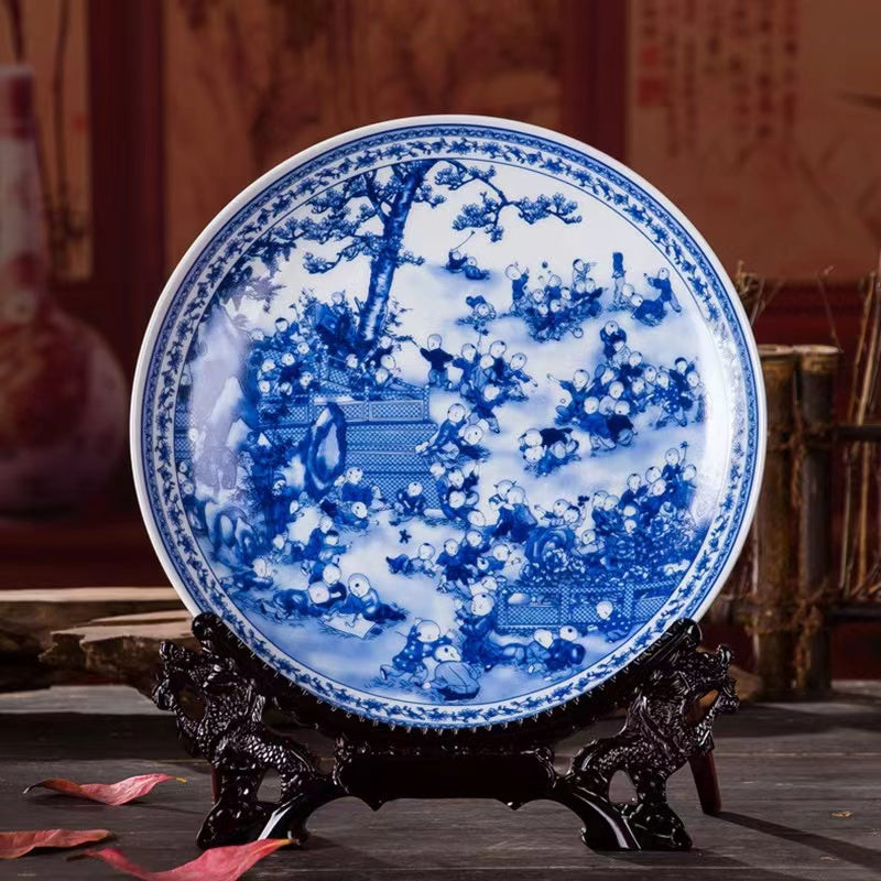 Chinese Style Porcelain Ornamental Plate