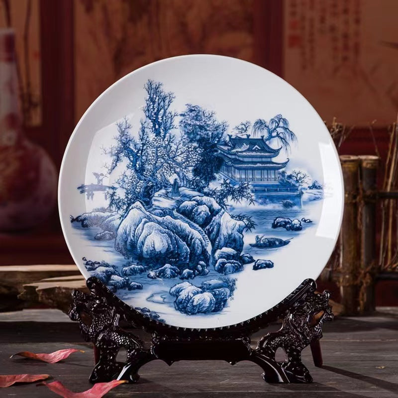 Chinese Style Porcelain Ornamental Plate