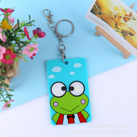 Cute cartoon acrylic student ID soft plastic card holder