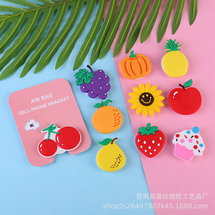 Creative soft plastic fruit refrigerator stickers (5pcs/set)