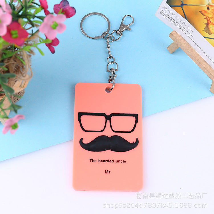 Cute cartoon acrylic student ID soft plastic card holder