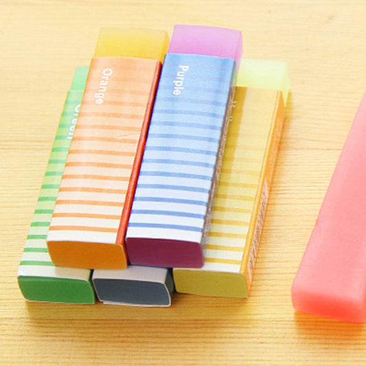 Creative striped jelly colored erasers 