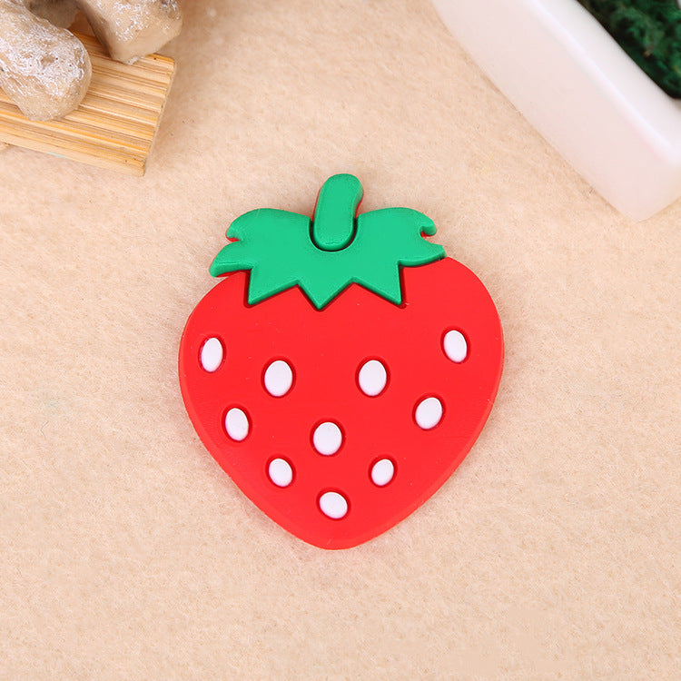 Creative soft plastic fruit refrigerator stickers (5pcs/set)