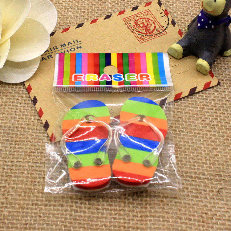 Creative cartoon flip-flop shape eraser(a pair)