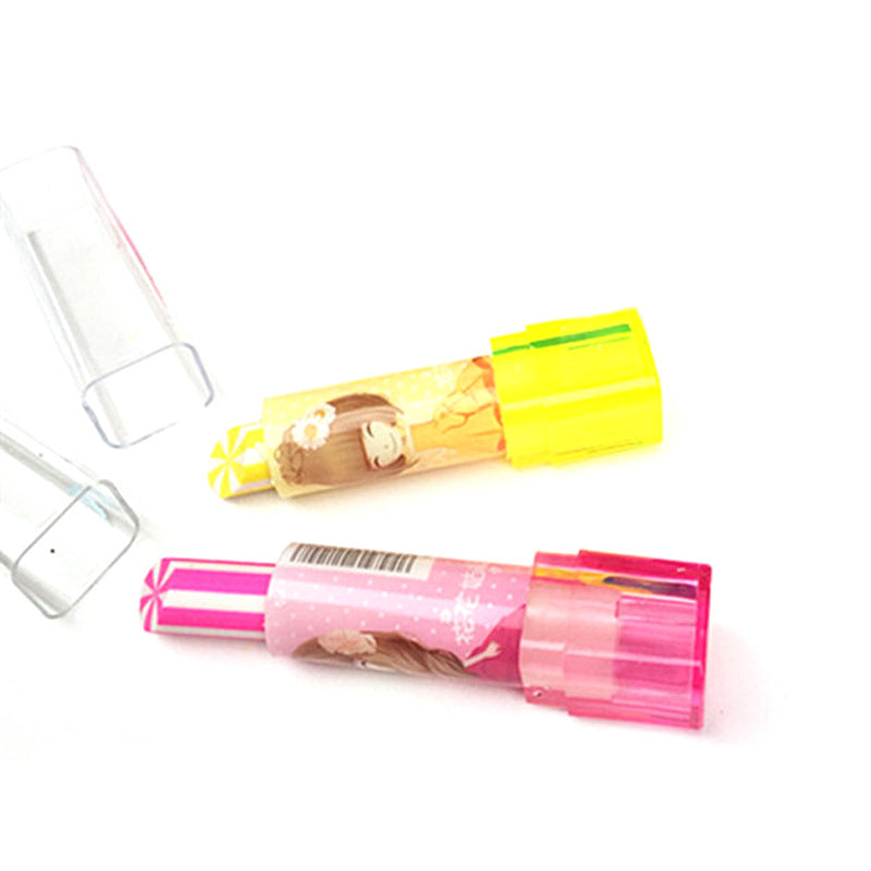 Creative lipstick modeling erasers (2pcs)