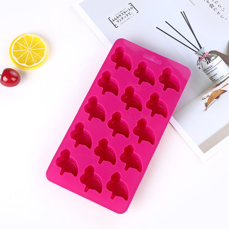 Cute shape silicone ice compartment