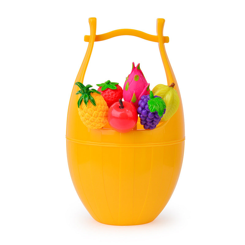 Creative mini barrel fruit fork set