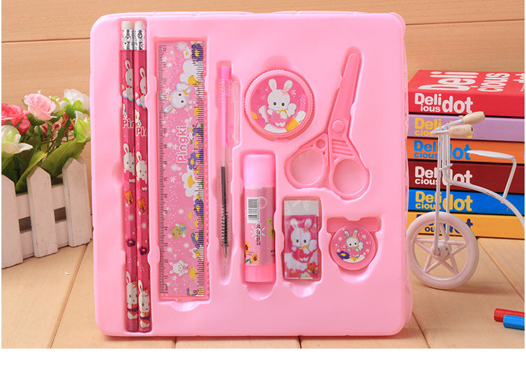 Cartoon 9 in 1 School Stationery Set