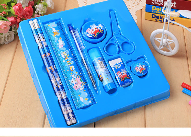 Cartoon 9 in 1 School Stationery Set