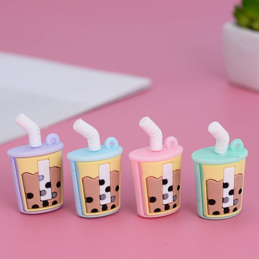 Candy coloured milk tea simulation drink key chain