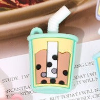 Candy coloured milk tea simulation drink key chain