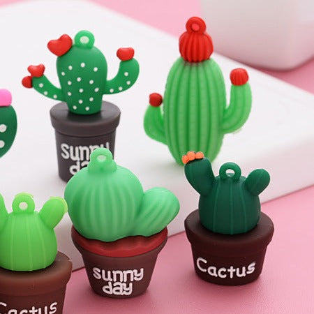 Cartoon Cactus Key Chain