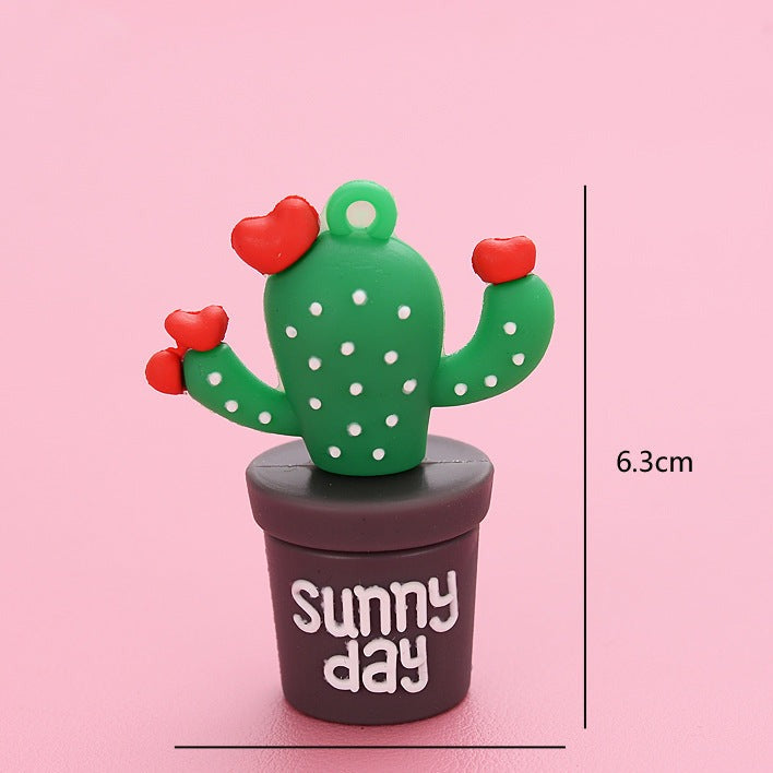 Cartoon Cactus Key Chain