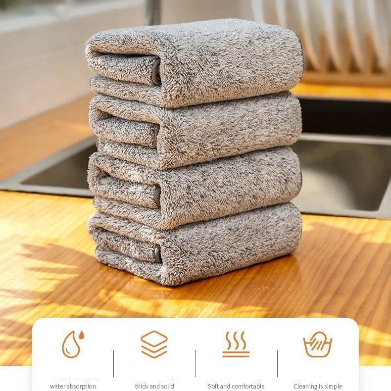 Bamboo Fibre Dish Cloths with Grey Wrap (2 pieces)