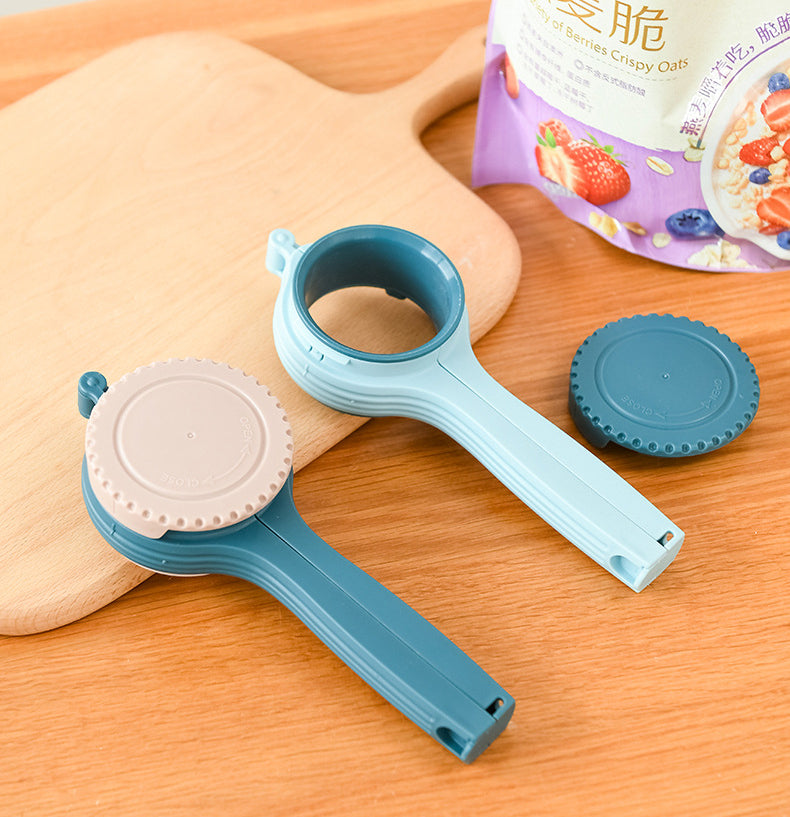 Multi-functional food preservation moisture-proof out of the mouth snack sealing clip