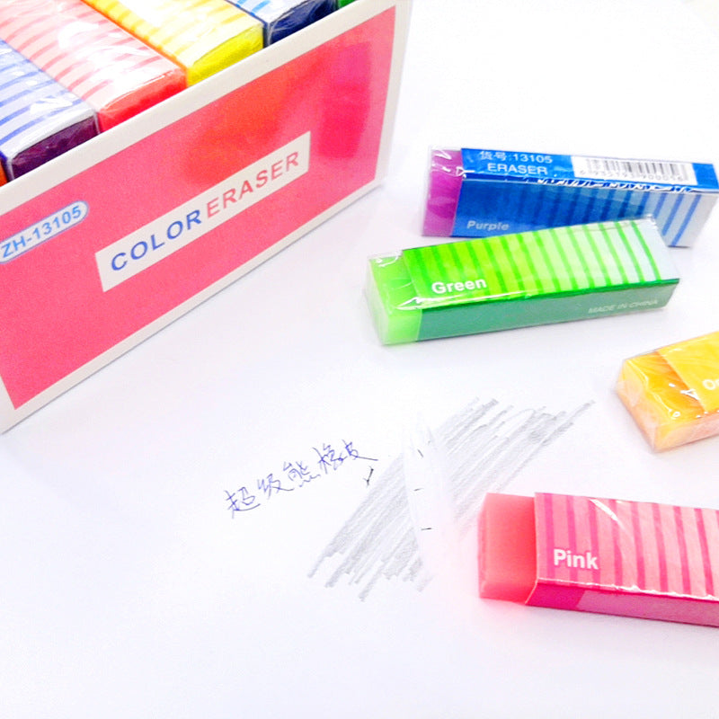 Creative striped jelly colored erasers 