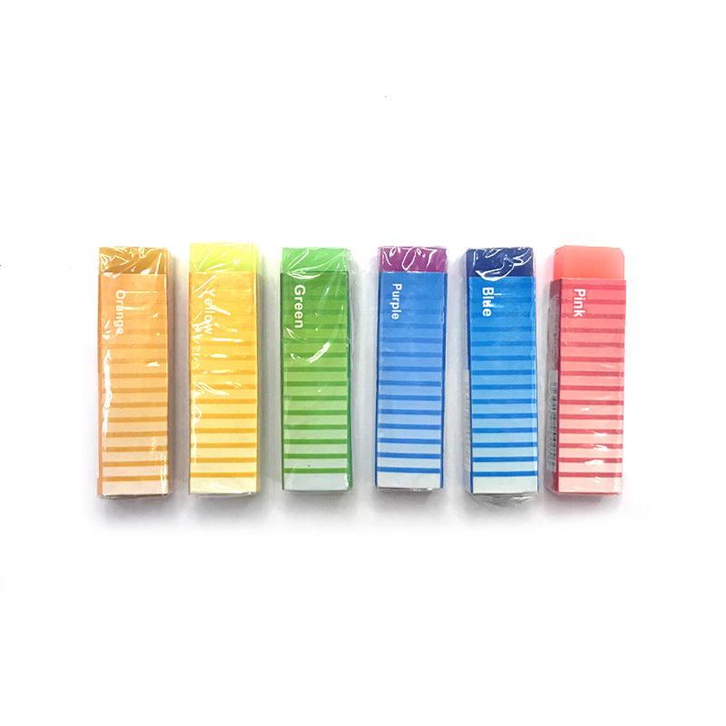 Creative striped jelly colored erasers 