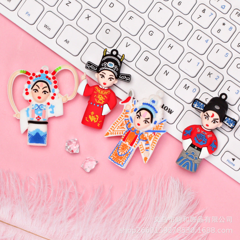 Chinese style opera character key chain