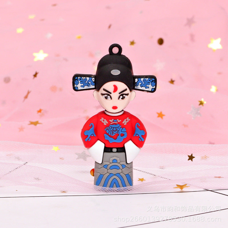 Chinese style opera character key chain