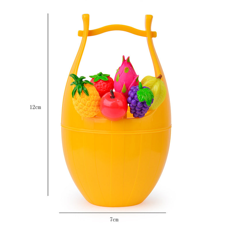 Creative mini barrel fruit fork set