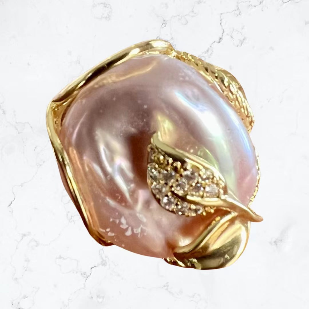 Baroque Pearl  Adjustable Rings