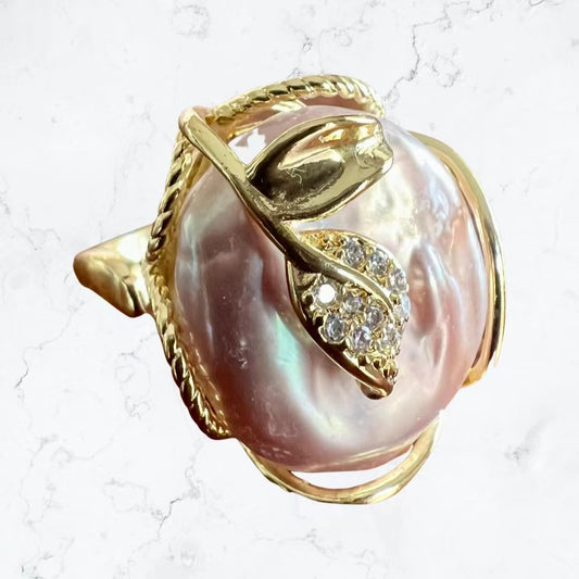 Baroque Pearl  Adjustable Rings