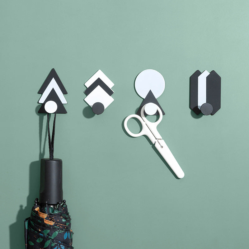 Scandinavian style iron geometric hooks