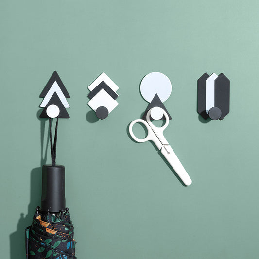 Scandinavian style iron geometric hooks