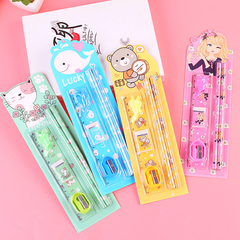 School stationery set of 6 pcs