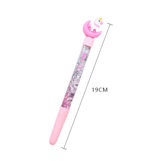 Moon Horse Unicorn Quicksand Unisex Pen