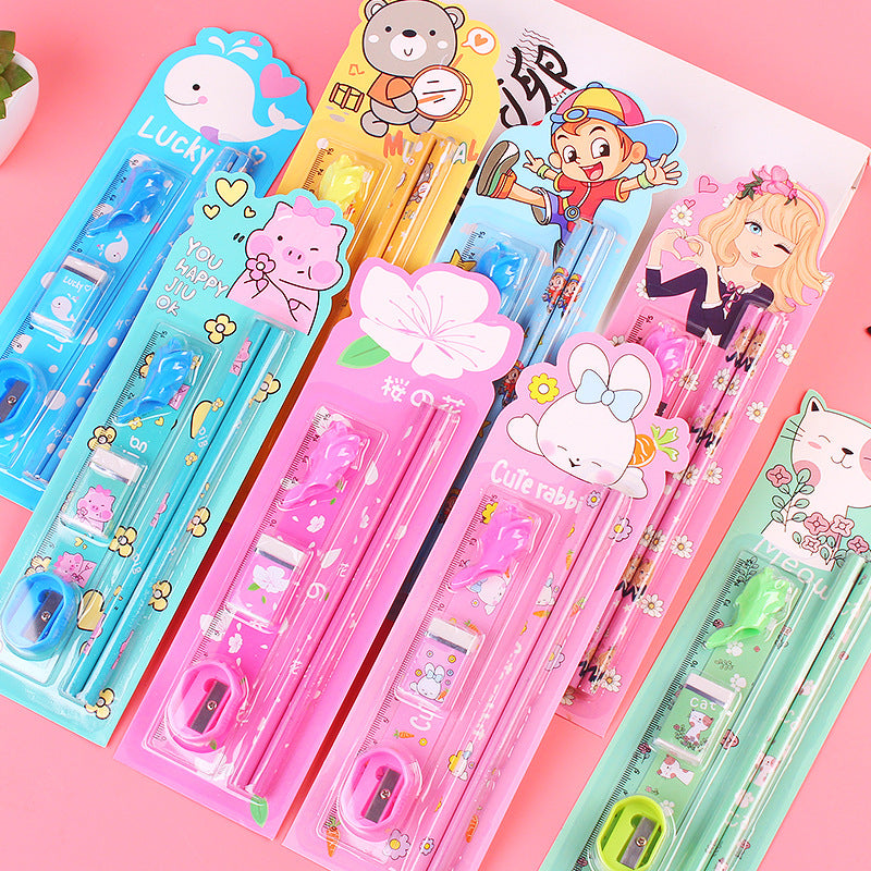 School stationery set of 6 pcs