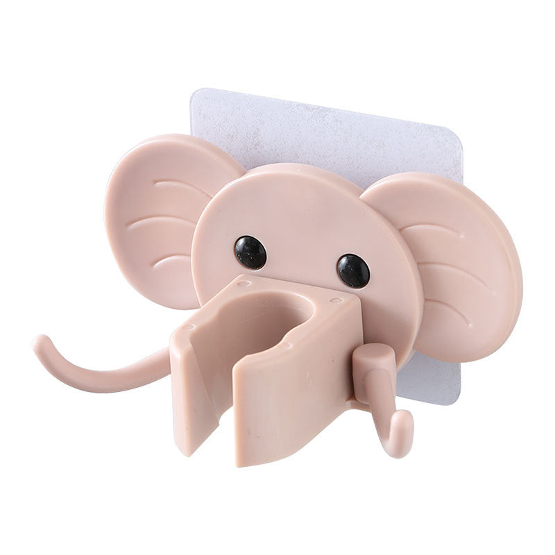 Cartoon elephant shower brush hook