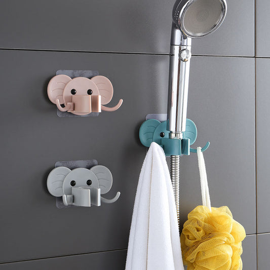 Cartoon elephant shower brush hook