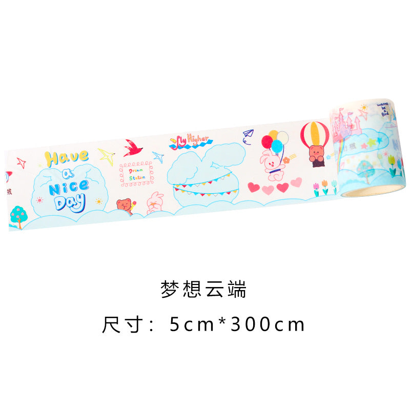 Cute cartoon stickers roll 5 cm x 300 cm