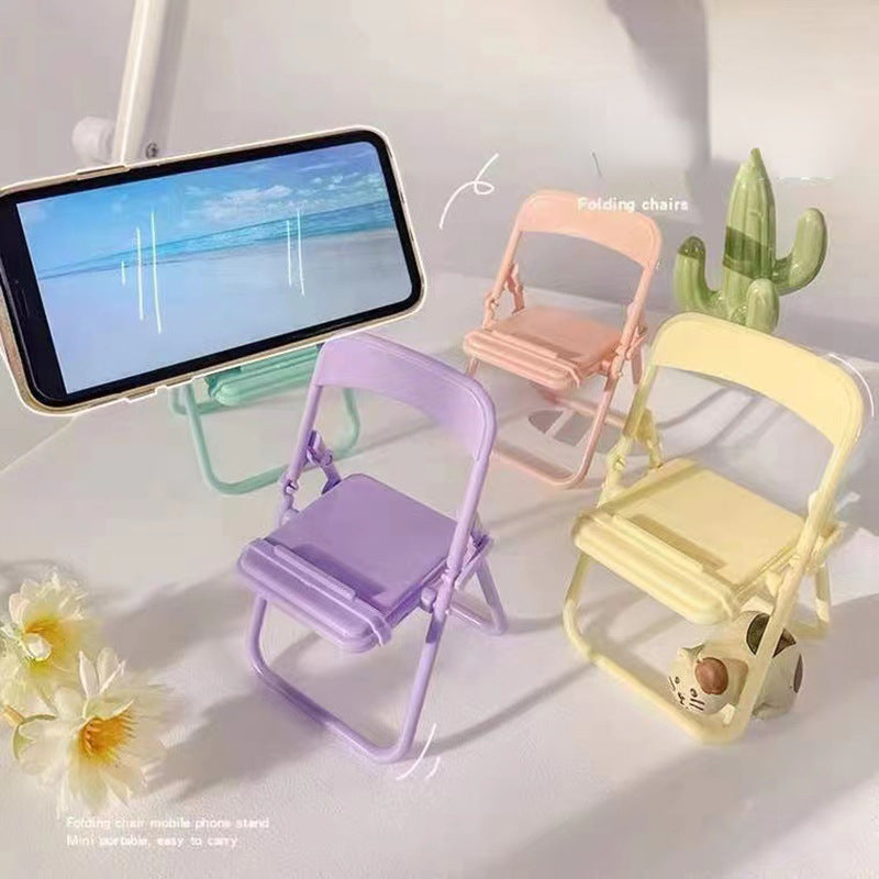 Lazy person cute chair model cell phone small bracket