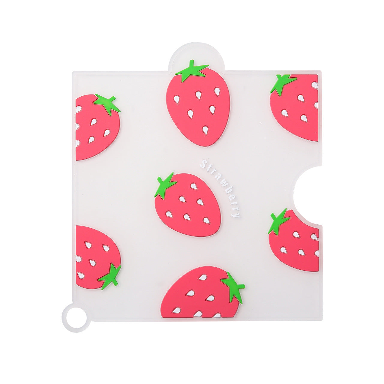 Creative cute cartoon fruit shape PVC soft silicone round heat insulation mat (2 round 3 square / set)